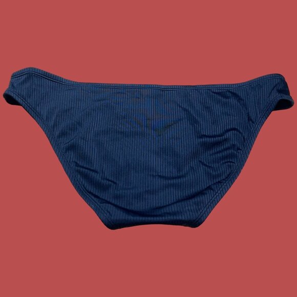 Shade & Shore - Women's Ribbed Hipster Cheeky Bikini Bottom - Black-Large(12-14) - Picture 4 of 14